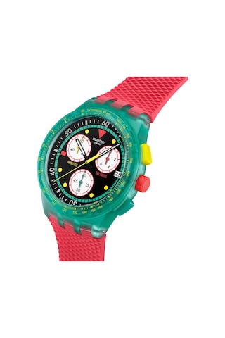 Susg409 Swatch Neon Emerald Chrono Erkek Kol Saati Susg409 Yeşil