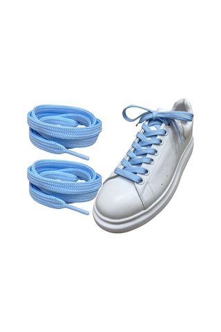 İpekbazaar Exclusice 120 Cm Yassı Spor Ayakkabı Bağcığı, Çift Katmanlı Örgülü Sneakers Bağcık, 1 Çift 001