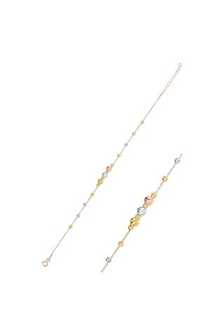 Gümüş Altın Yaldızlı, Rodaj Ve Rose Renkli Dorissa Dorica Bilekli N11.14036