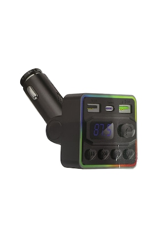 Allison Als-a61 Bluetooth Araç Fm Transmitter Type-c & Çift Usb Şarjlı, Rgb Işıklı Mp3 Çalar