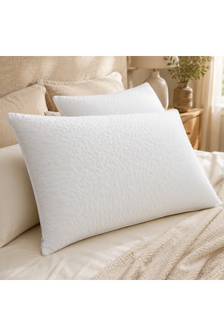 Nonwoven 2 Adet Kapitone Yastık Alezi 50x70 Cm Kapitoneli Fermuarlı Yastık Alezi Yastık Koruyucu Kılıf Beyaz