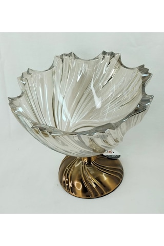 Güven Home Store Açık Bal Rengi Kristal Diagonal Oyma Desenli Büyük Boy Gondol