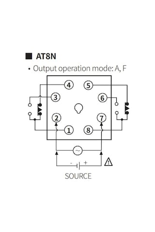 Autonics At8n ,48x48mm 24v..220vac/dc Kontak-2a2k Yuvarlak-8-pin Zaman Röle