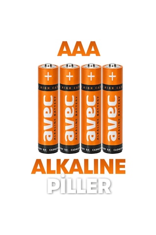 Avec 4lü Aaa Lr03 Alkaline İnce Kalem Pil Alkalin Kumanda Pili Alkali Pil 1.5v