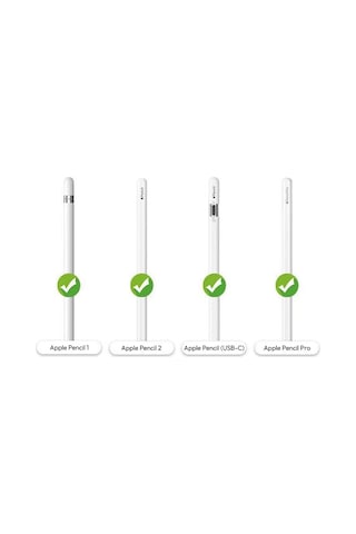 Apple Pencil 1-2 Nesil Pro Usb-c Uyumlu Soft Yumuşak Silikon Kalem Tutucu Ve 8'li Kalem Ucu Koruyucu Siyah
