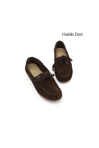 Gönderi(R) Gönderi R Kadın Kahve Süet Bağcıklı Hakiki Deri Comfort Ayakkabı Dyza86037181