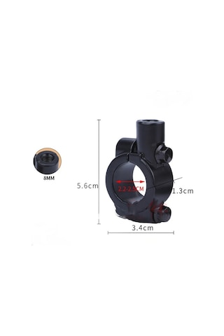 Motosiklet Ayna Takma Kelepçesi 8 Mm Düz Diş Ayna Braketi 2 Ad