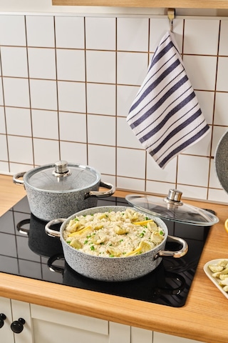 Karaca Biogranit Nare 7 Parça Tencere Seti Mavi