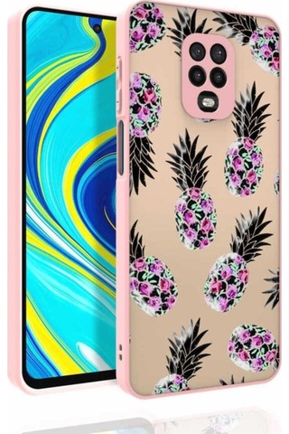 Xiaomi Redmi Note 9 Pro Kılıf Desenli Kamera Korumalı Parlak Zore Nora Kapak NO1