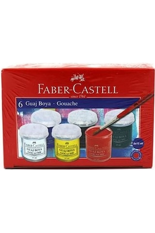 Faber Castell 6 Renk Guaj Boya 5170160400 Çok Renkli