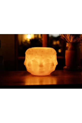 Fener Mum Buddah Turuncu Kavun Kokulu Dekoratif Mum