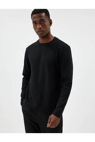 Koton Erkek Sweatshirt Siyah 5wam70065mk 25ky59001710 Y5901 Siyah