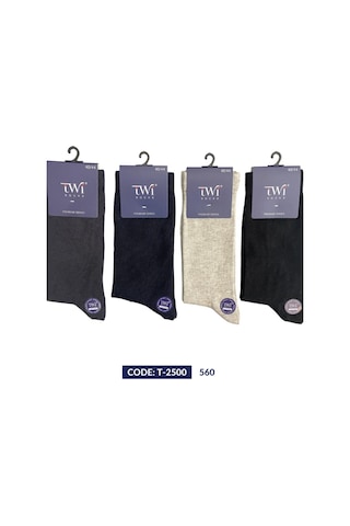 Twisocks Pamuk Soket Düz Karışık Çorap 12'li - Karışık Gri