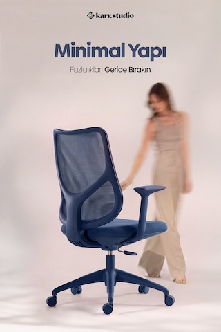 Seul Ergonomik Çalışma Sandalyesi - Mavi