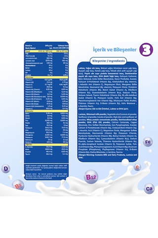 Bebehum 3 No Devam Sütü 9-12 Ay 800 Gr X 2 Adet