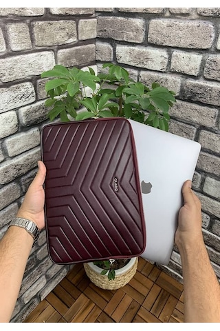Guard Bordo Üçgen Desen Clutch Çanta