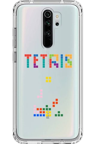 Xiaomi Redmi Note 8 Pro Uyumlu Şeffaf Kılıf 3 Tetris Tasarımlı