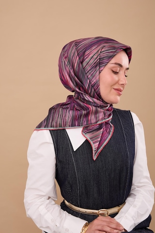 Silk Home Twill İpek Eşarp 11484-37 Çağla, Pembe, Mor, Narçiçeği