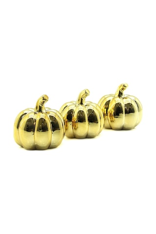 İbico İ12-175 Biblo Ve Dekoratif Süs Eşyası Gold Büyük Seramik Bal Kabak - 12'li Paket Diğer