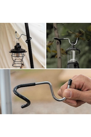 Kamp İçin Çok Fonksiyonlu S-şekilli Direk Askısı Kaymaz Paslanmaz Çok Renkli