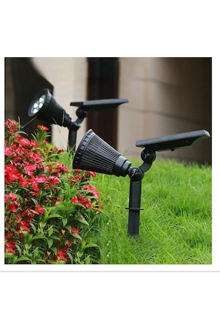 7W Solar Güneş Enerjili Kazıklı Çim Armatür & Bahçe Aydınlatma-Beyaz Işık