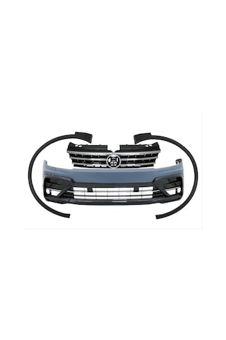 Autogp Vw Tiguan Rline Ön Tampon Ve Panjur Seti 2016+