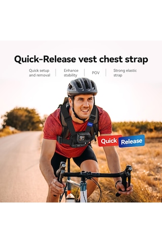 Ranyeek Telesın Siyah Spor Kamera Hızlı Çıkarabilir Göğüs Kayışı S2-cgp-01 - Abs + Naylon Malzeme İle J Kanca Ve Vidalılar Dahil Siyah