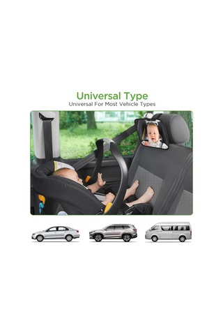 Romon Bebek Araba Aynası, 360 Döndürülebilir, Kırılmaz, Geniş Görüş Açılı Arabada Bebek Var Sticker
