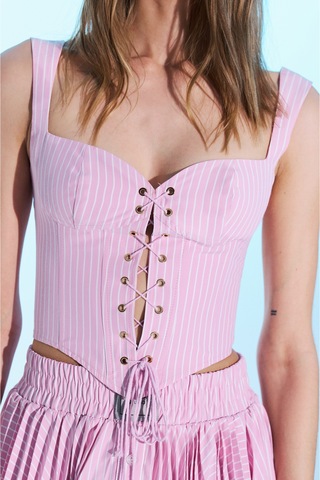 Sagaza Studio Ss6021 Askılı Önden Bağlamalı Büstiyer Pembe