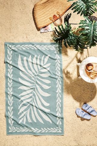 Özdilek Sun Boho Leaf Plaj Havlusu 90x150 Cm Yeşil