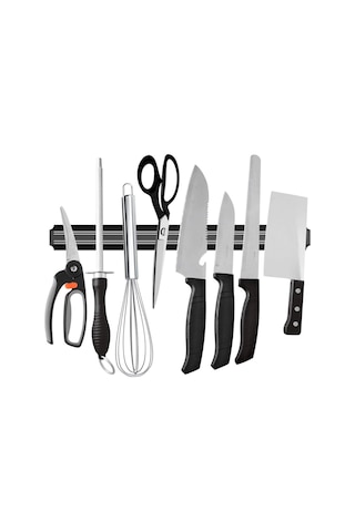 Mıknatıslı Paslanmaz Duvar Bıçak Askısı Standı 55 Cm Aparat 5361 Çok Renkli