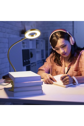 Hallow Tomshine Klipsli Usb Masa Lambası Ve Ayarlanabilir 3 Renk Modlu