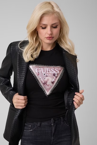 Guess Cosmos Slim Fit Kadın T-shirt W6bı25k6046 Siyah