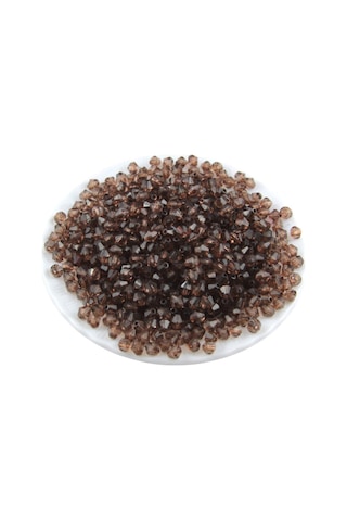 Piramit Akrilik 6 Mm Kahverengi Boncuk Aksesuar Takı Malzeme 25 Gr