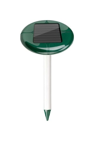 Yaozixa Güneş Enerjili Ultrasonik Fare Kovucu - Alüminyum Boru Dairesel Model, Toprakta Takılabilir, 1 Adet