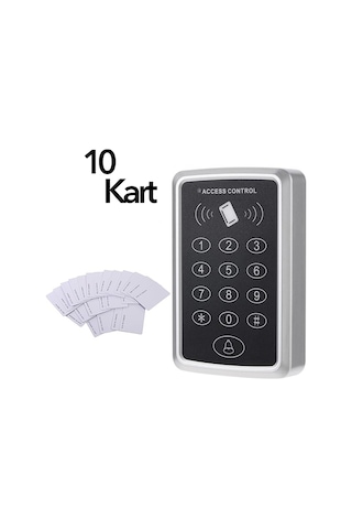Sonex Rfid Şifreli Kapı Kilidi Kartlı Geçiş Kontrol Sistemi + 10 Adet Proximity Kart