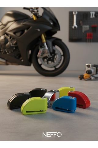 Alarmlı Motosiklet Disk Kilidi Suya Dayanıklı 110 Db Güçlü Alarm Çelik Güvenlik Kilidi