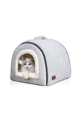 Kapalı Kediler İçin Kedi Yatağı, Katlanabilir Kedi Mağarası, Kaymaz Ve Suya Dayanıklı Taban, Kapalı Kediler Vey