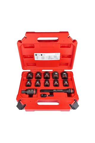 Milwaukee Endüstriyel Lokma Set Darbeli 1/2 13 Parça 4932480456