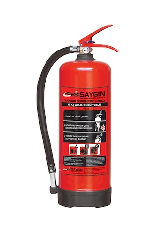 Saygın S008 Kuru Kimyevi Yangın Söndürme Tüpü 6 KG