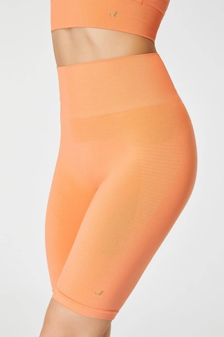 Jerf Vella Yüksek Bel Konfor Biker Tayt Turuncu