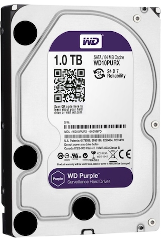 WD Purple WD10PURX 3.5" 1 TB SATA 3 HDD WD Purple WD10PURX 3.5" 1 TB SATA 3 HDD
