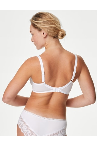 Marks & Spencer Dantelli Destekli Full Cup Sütyen T81008714F Beyaz