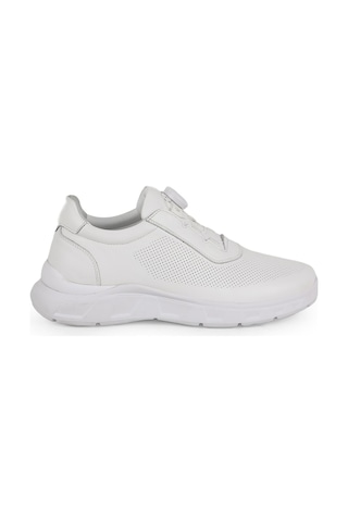 Libero Erkek Sneaker %100 Hakiki Deri Çevirmeli Döner Kilit Mekanizmalı Nefes Alabilir Hafif Eva Taban Ayakkabı L5864 Beyaz