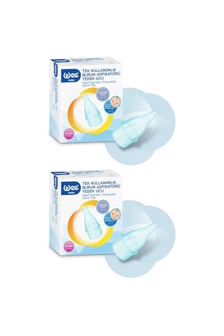Wee Baby 163 Burun Aspiratörü Yedek Ucu 2 x 10'lu Mavi
