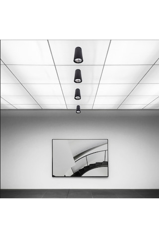 Silindir Philips Ledli 30w Siyah Tavan Armatürü Gün Işığı Işık