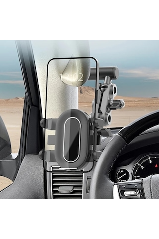 Motion003 Off-road Araçlar İçin Siyah Abs Telefon Tutucu Gösterge Paneli Ve Koltuk Askısı