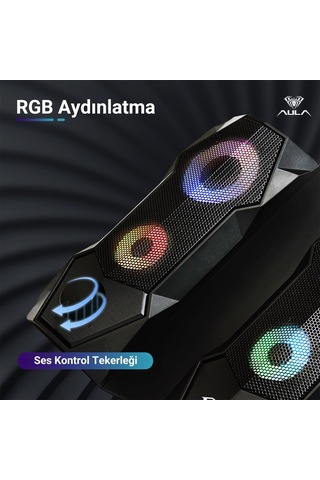 Lexroo N-301 10w Masaüstü Rgb Gaming Oyuncu Pc 1+1 Speaker Hoparlör