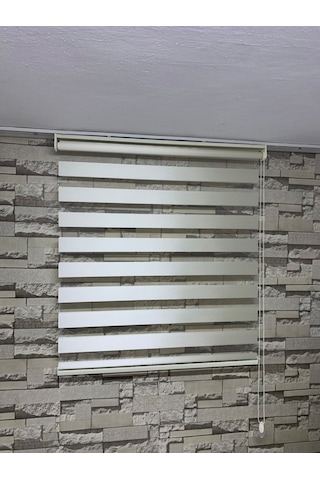 Acık Krem Zebra Stor Perde Tüm Ölçülerde