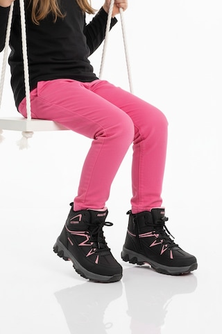 Ayakmod Siyah Pembe Polarlı Kaymaz Kız Çocuk Outdoor Bot 2301 F Siyah-pembe